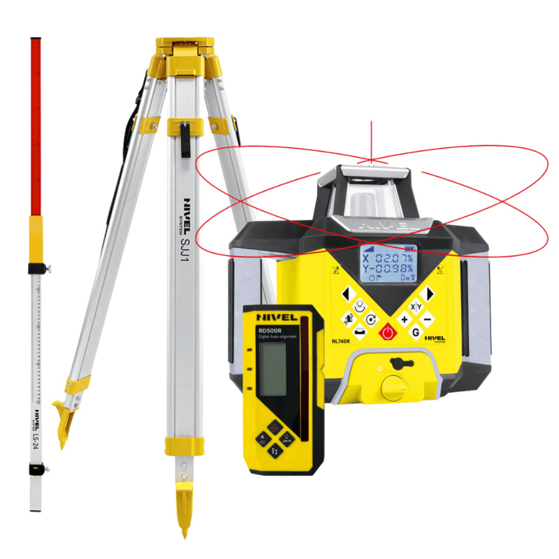 Niwelator laserowy Nivel System NL740R DIGITAL - ZESTAW statyw SJJ1 + łata LS-24 | Dobra Cena | Sklep Online - Norwit.pl