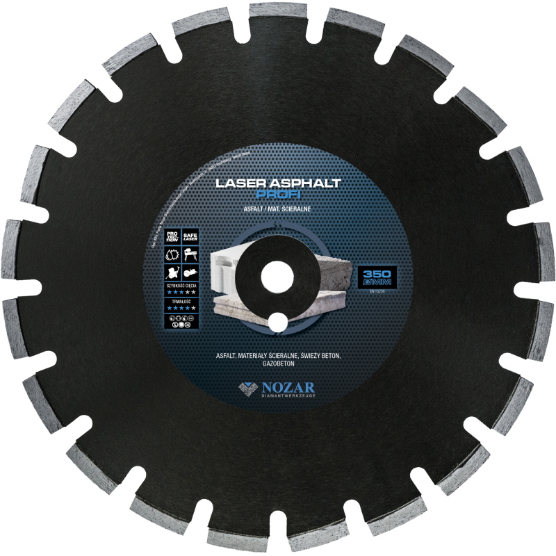 Tarcza diamentowa Nozar Laser Asphalt Profi 350x25,4 mm | Dobra Cena | Sklep Online - Norwit.pl