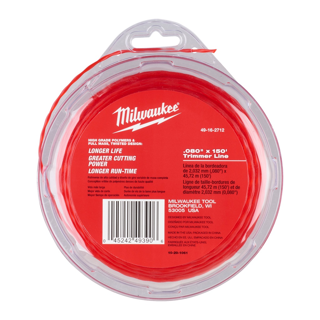 Akcesoria do podkaszarek i wykaszarek Milwaukee | Trimmer Line 2 mm x 45 m - 1 pc