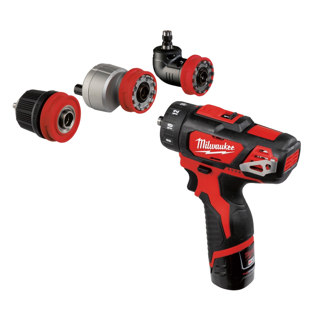 M12™ subkompaktowa wiertarko-wkrętarka z wymiennym uchwytem Milwaukee | M12 BDDXKIT-202C