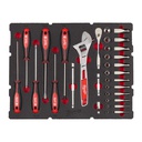 Wkładki piankowe do szuflad PACKOUT™ z grzechotką i nasadkami Milwaukee | 1/4" Ratchet and Socket and Trilobe Screwdriver and Wrench Set Foam Insert