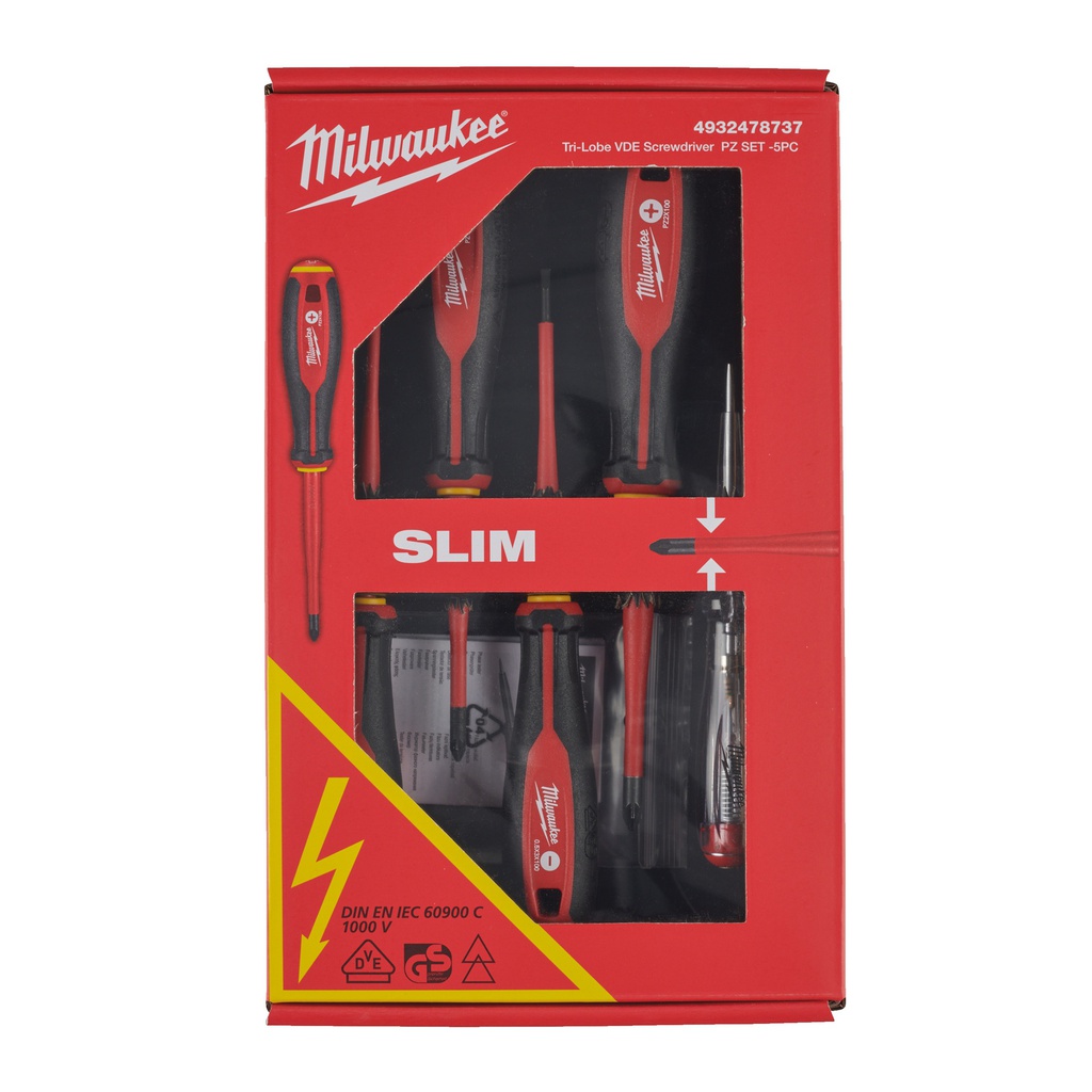 Wkrętai izolowane VDE Milwaukee | Tri-Lobe VDE Screwdriver SET - 5pc