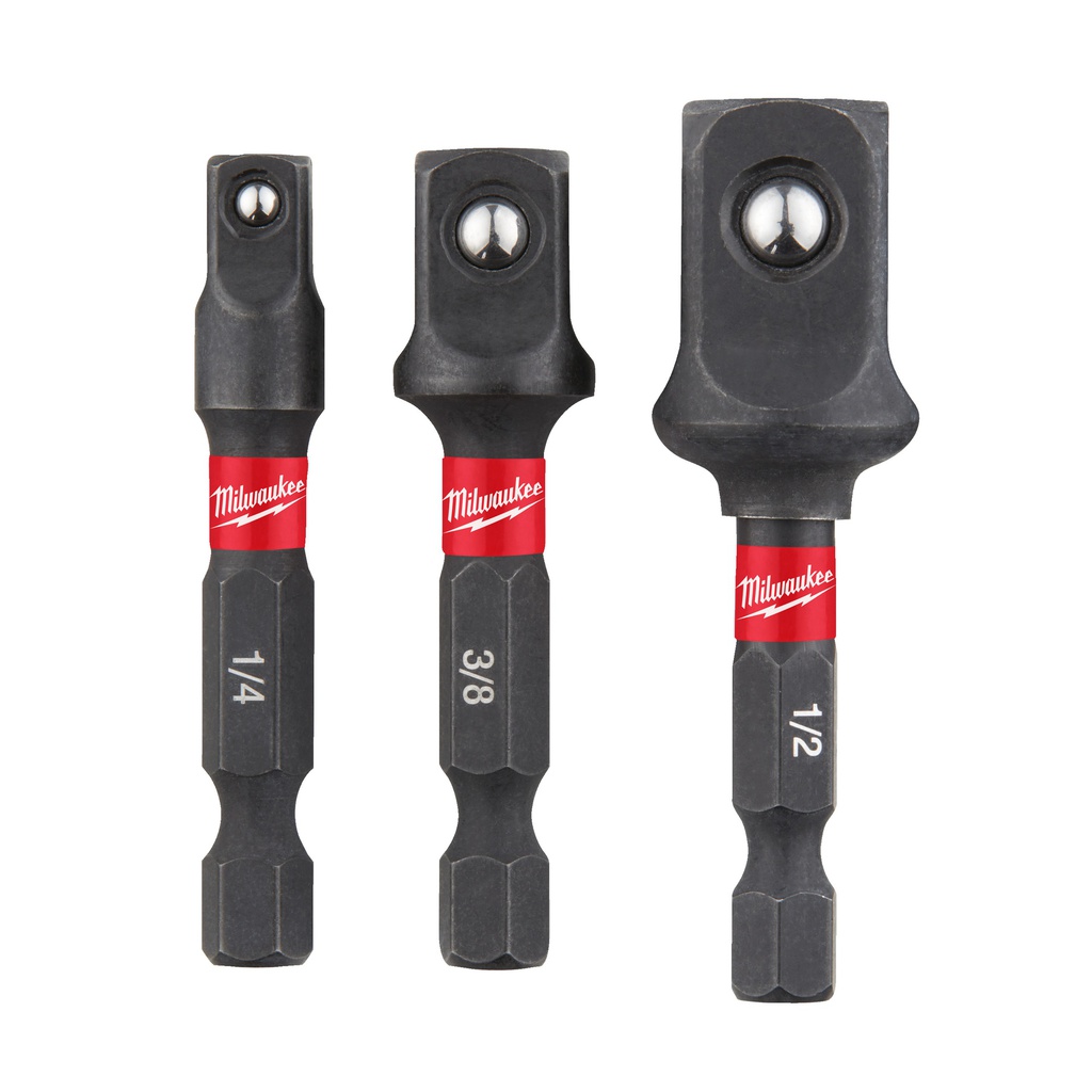 Adaptery nasadek i bitów Milwaukee | Impact adaptor set - 3pc