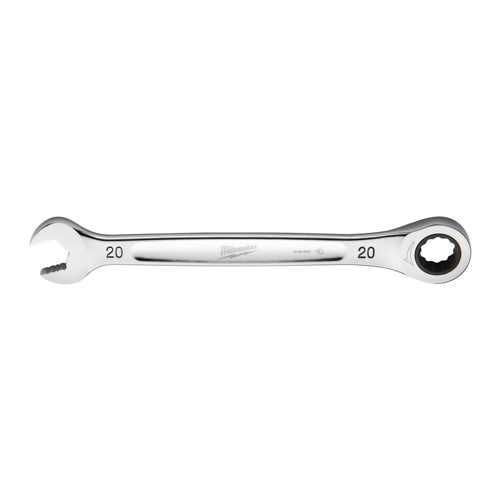 Klucze płasko-oczkowe z grzechotką MAX BITE™ Milwaukee | Maxbite Ratcheting Metric Combination Spanner 20mm - 1pc