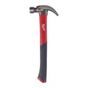 Młotek ciesielski z trzonkiem z włokna szklanego, pazur zakrzywiony Milwaukee | Fiberglass Curved Claw Hammer 16oz / 450g