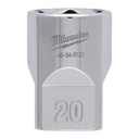 Nasadki chromowane ½″ Milwaukee | 1/2 Drive Socket Metric Standard - 20 mm