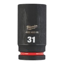 Nasadki Udarowe SHOCKWAVE™ Impact Duty - długie Milwaukee | 31 mm 3/4" impact socket deep - 1pc