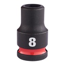 Nasadki Udarowe SHOCKWAVE™ IMPACT DUTY ⅜″ - standardowe Milwaukee | 8 mm 3/8" impact socket STD - 1 pc