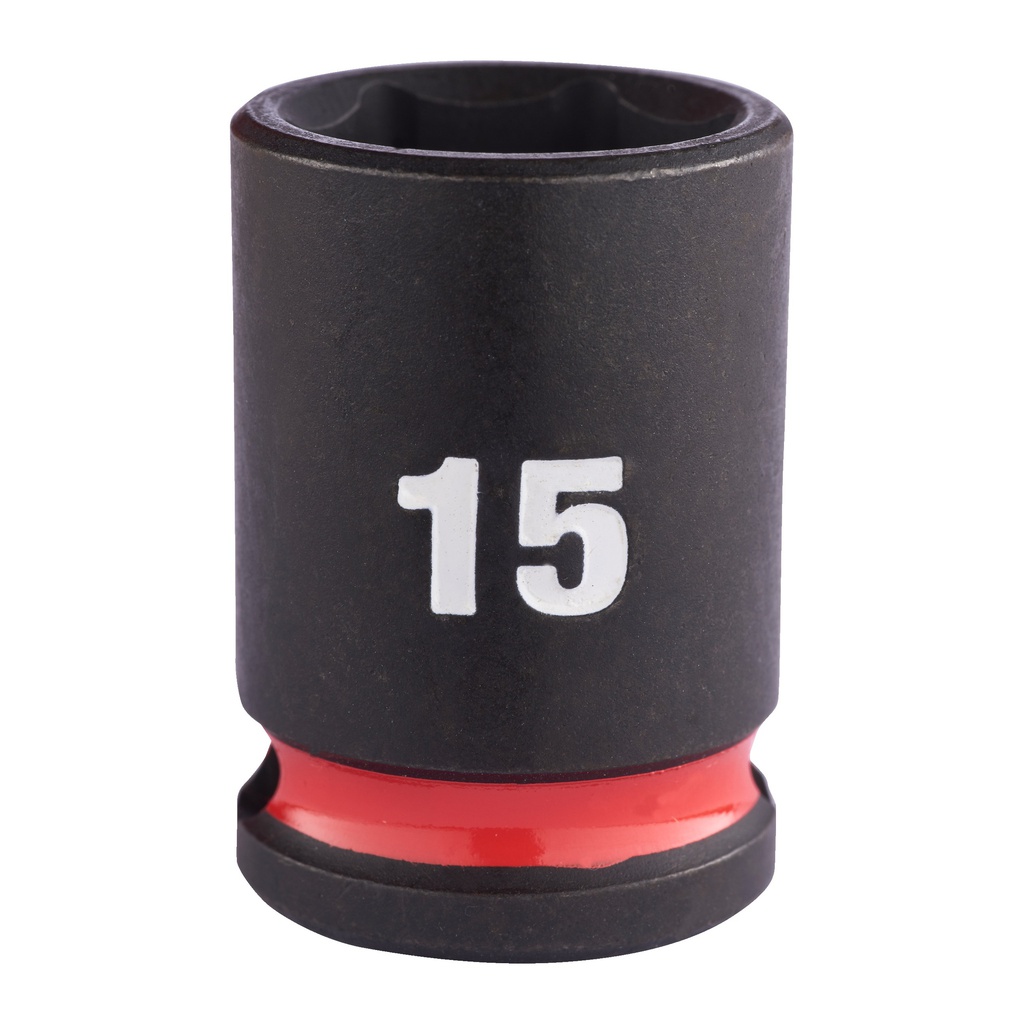 Nasadki Udarowe SHOCKWAVE™ IMPACT DUTY ⅜″ - standardowe Milwaukee | 15 mm 3/8" impact socket STD - 1 pc