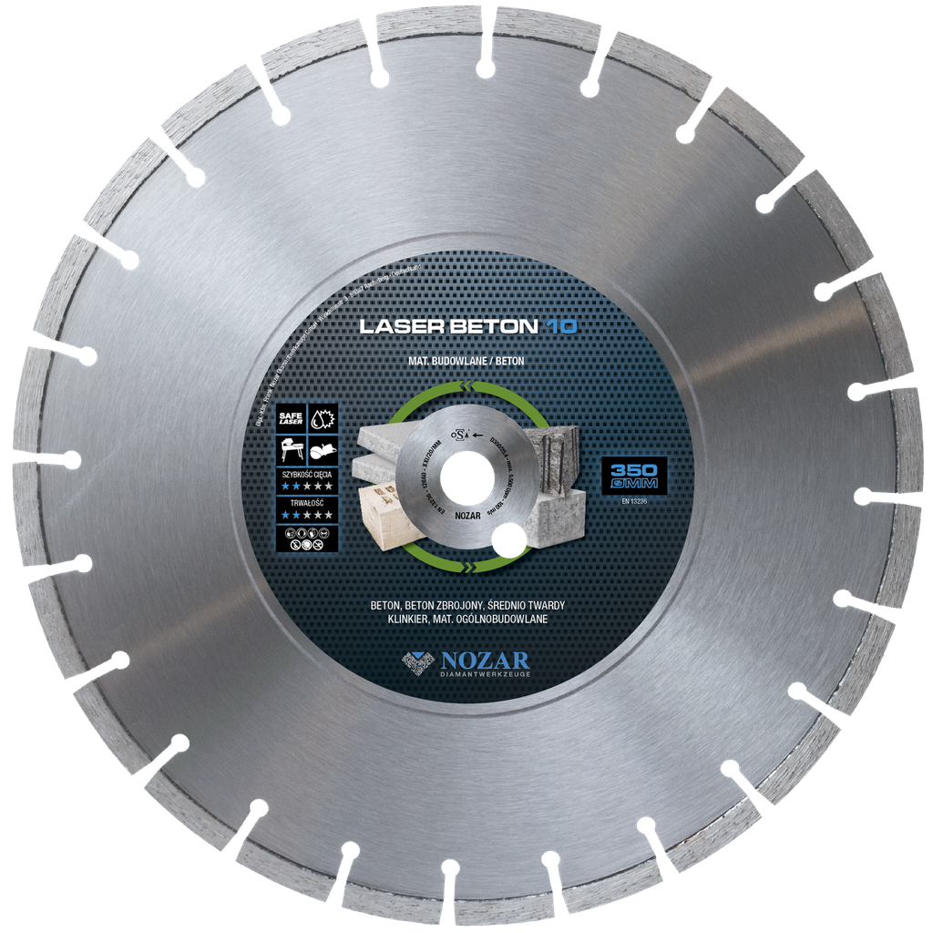 Tarcza diamentowa Nozar Laser Beton 10 350x25,4 mm