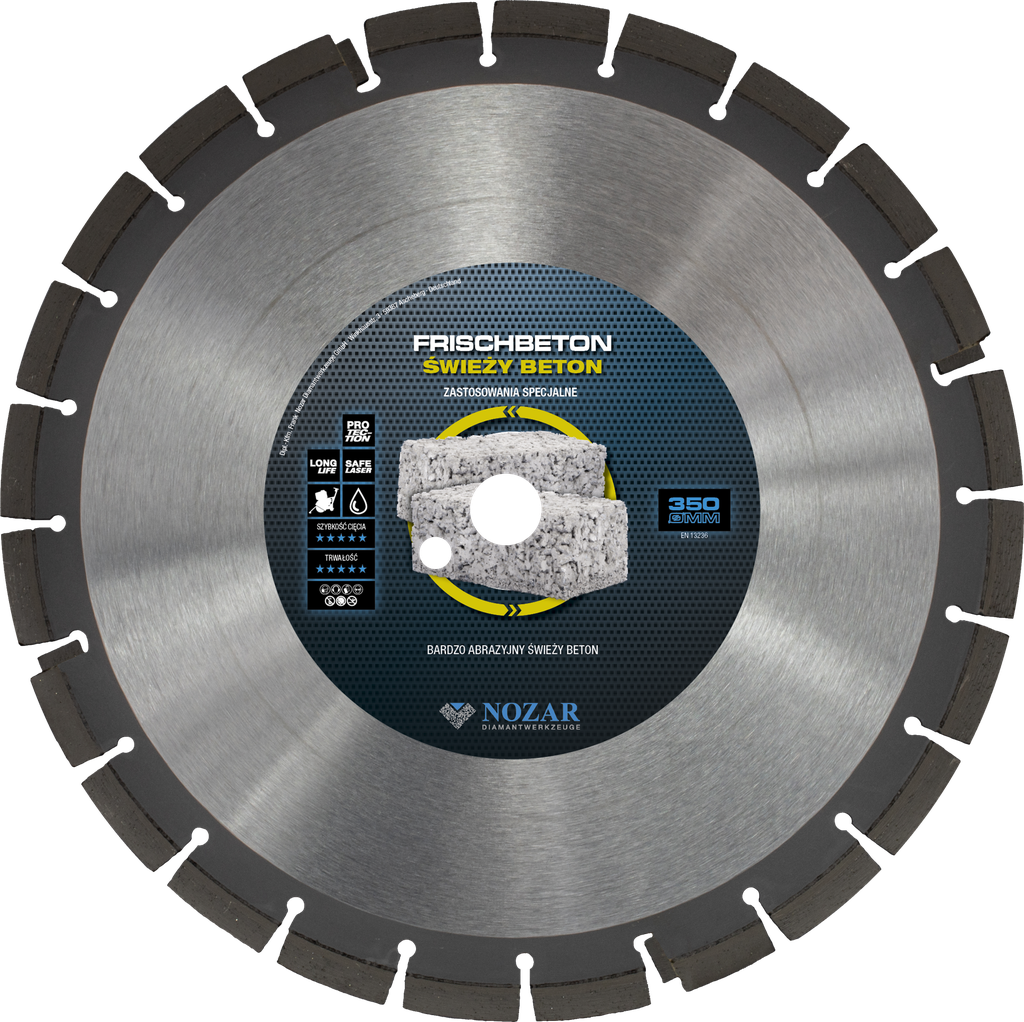 Tarcza diamentowa Nozar Frischbeton / Świeży beton 350x25,4 mm