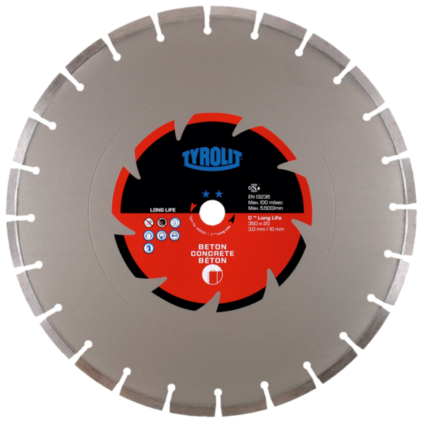 Tarcza diamentowa TYROLIT STANDARD DCC-LL 300 X 2,6 MM, 20 MM