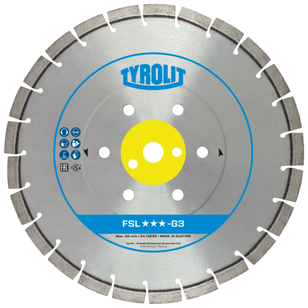 Tarcza diamentowa TYROLIT PREMIUM FSL-G3 350 X 2,8 MM, 35/25,4 MM