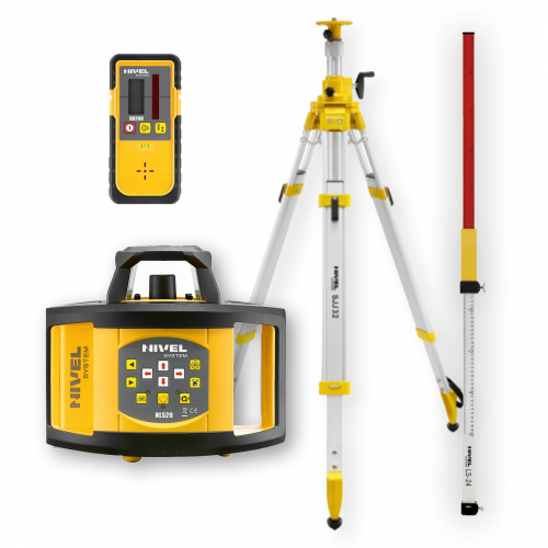 Niwelator laserowy Nivel System NL520 - ZESTAW   łata LS-24   statyw SJJ32