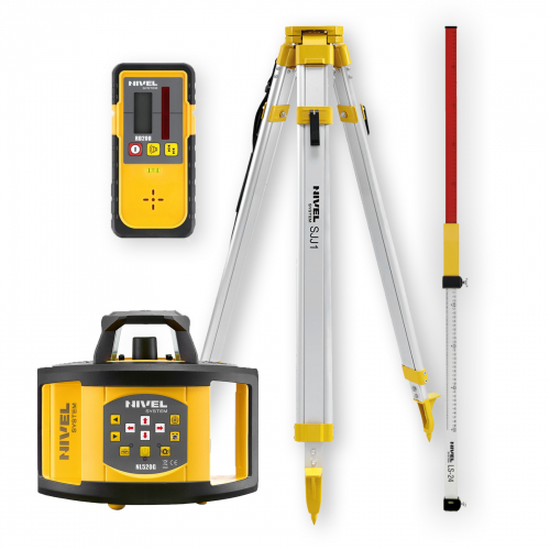 Niwelator laserowy Nivel System NL520G - ZESTAW   łata LS-24   statyw SJJ1