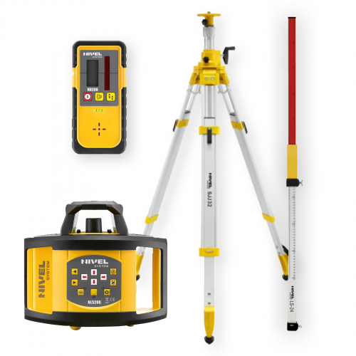 Niwelator laserowy Nivel System NL520G - ZESTAW   łata LS-24   statyw SJJ32