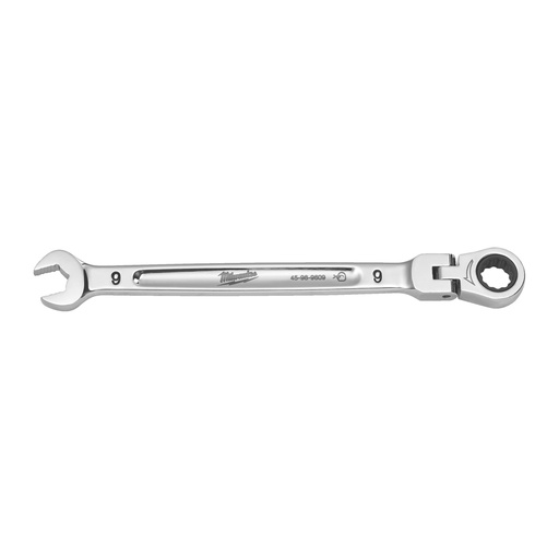 [4932480182] Klucze płasko-oczkowe MAXBITE™ z ruchomą główką grzechotki Milwaukee | Maxbite Flex Head Ratcheting Spanner - Metric - 9 mm