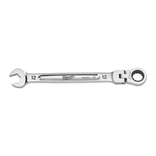 [4932480185] Klucze płasko-oczkowe MAXBITE™ z ruchomą główką grzechotki Milwaukee | Maxbite Flex Head Ratcheting Spanner - Metric - 12 mm