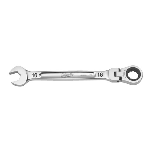 [4932480189] Klucze płasko-oczkowe MAXBITE™ z ruchomą główką grzechotki Milwaukee | Maxbite Flex Head Ratcheting Spanner - Metric - 16 mm