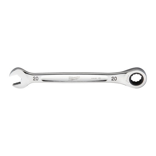 [4932471513] Klucze płasko-oczkowe z grzechotką MAX BITE™ Milwaukee | Maxbite Ratcheting Metric Combination Spanner 20mm - 1pc