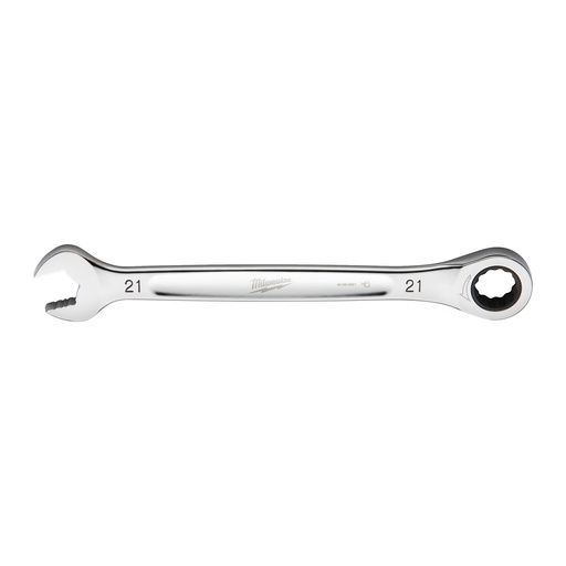 [4932471514] Klucze płasko-oczkowe z grzechotką MAX BITE™ Milwaukee | Maxbite Ratcheting Metric Combination Spanner 21mm - 1pc