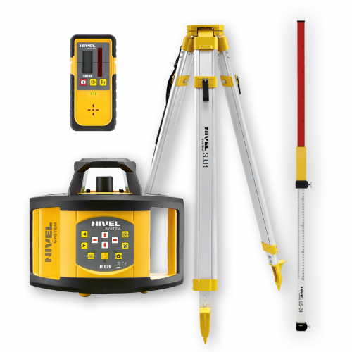 [NL520-zestaw1] Niwelator laserowy Nivel System NL520 - ZESTAW   łata LS-24   statyw SJJ1