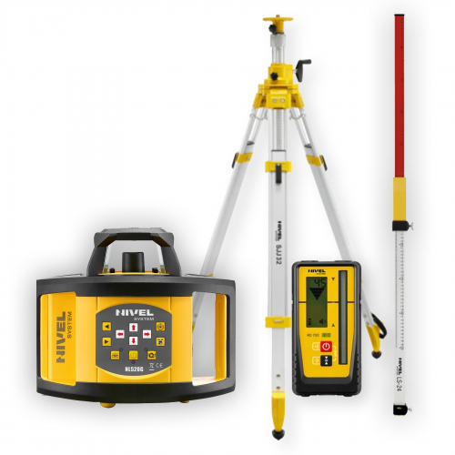 [NL520G-DIGITAL-zestaw2] Niwelator laserowy Nivel System NL520G DIGITAL - ZESTAW   łata LS-24   statyw SJJ32