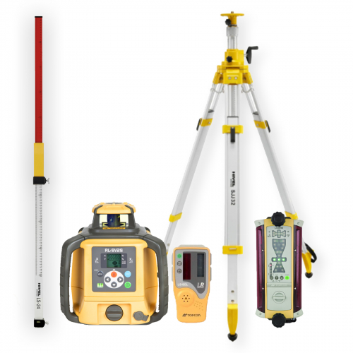 [RL-SV2S-zestaw4] Niwelator laserowy Topcon RL-SV2S - ZESTAW   łata LS-24   statyw SJJ32   czujnik LS-B110