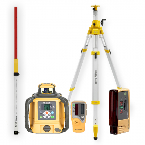 [RL-SV2S-zestaw3] Niwelator laserowy Topcon RL-SV2S - ZESTAW   łata LS-24   statyw SJJ32   czujnik LS-B10